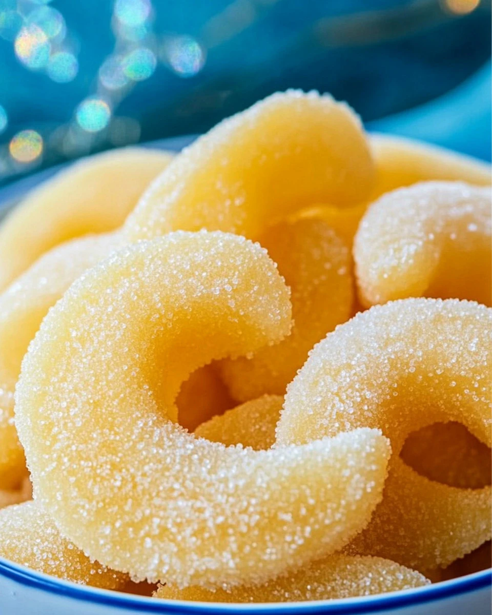 Kokos Sahnekipferl auf einem Teller, köstlich und verführerisch