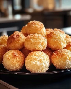 Leckere Kokosmakronen aus drei Zutaten, frisch gebacken