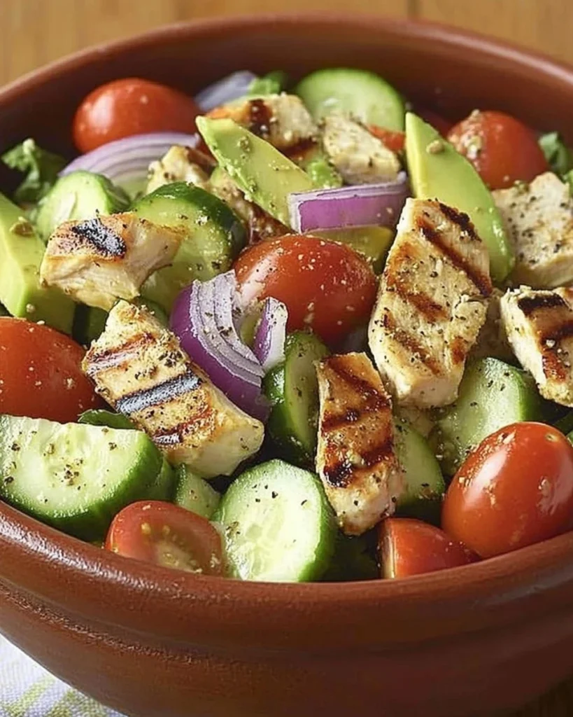 Köstlicher Salat mit frischem Gemüse und Dressing