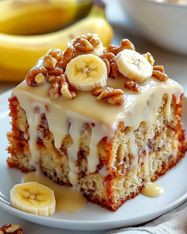 Köstlicher Vanille-Bananen-Walnusskuchen