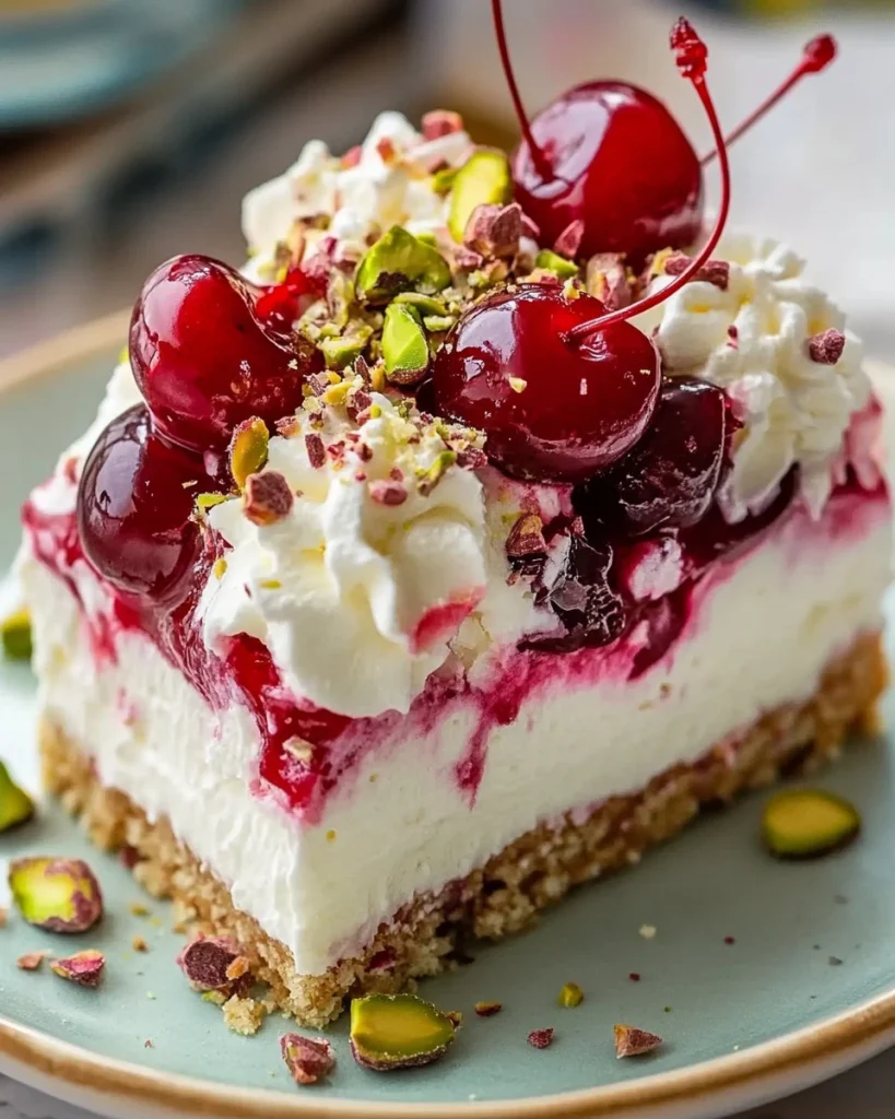 Limette-Kirsche-Pistazien-Käsekuchen
