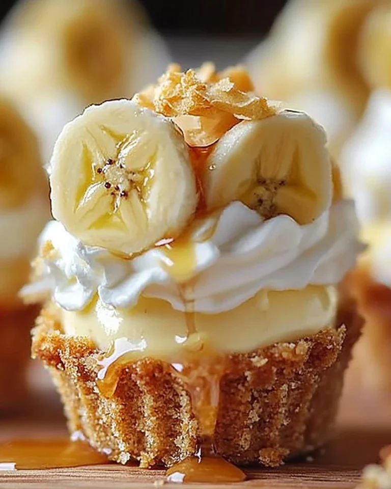 Mini Bananencreme Törtchen ohne Backen