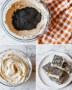 Saftiger Mohnkuchen frisch gebacken mit Mohn und köstlichem Teig