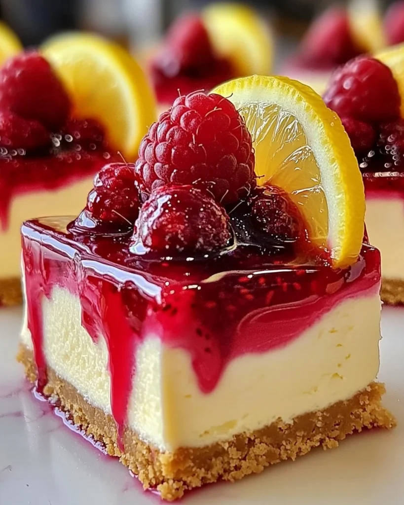 No-Bake Himbeer-Zitronen-Schnecken-Käsekuchen