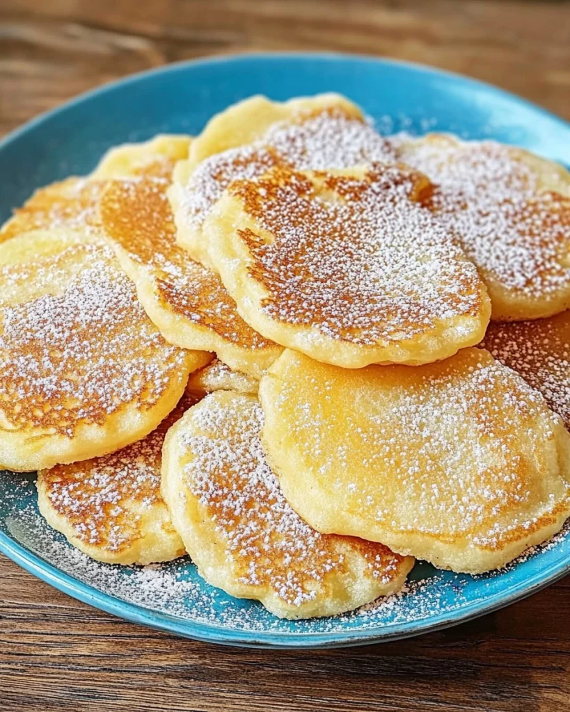 Omas Apfelküchle schnell zubereitet mit Äpfeln und Zimt auf einem Teller