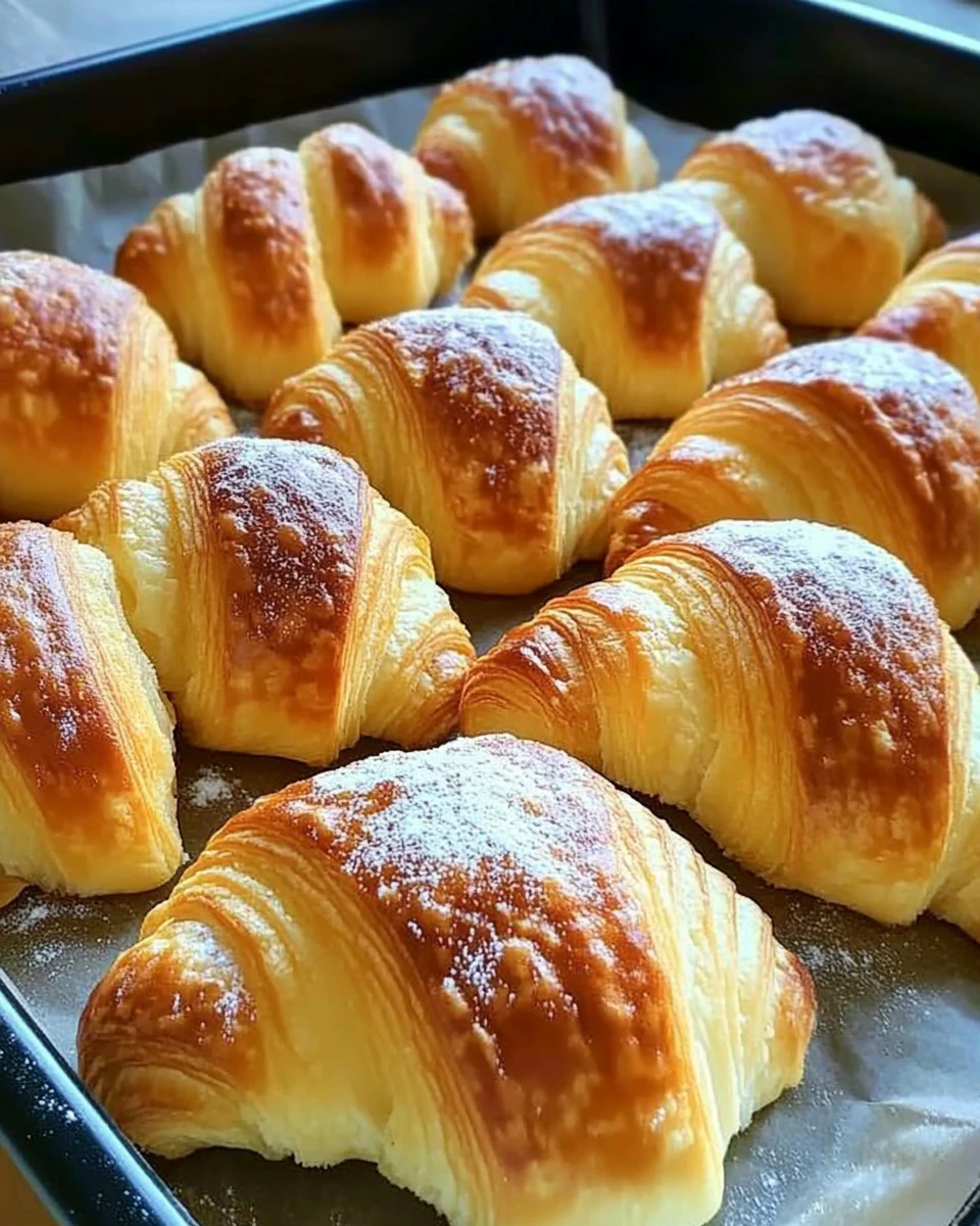 Omas Puddinghörnchen mit leckerer Puddingfüllung auf einem Teller