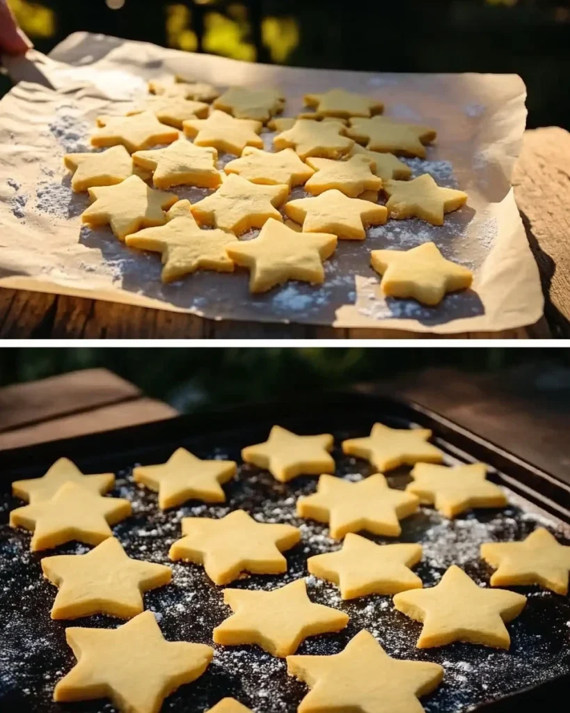 Leckere Orangensterne Plätzchen auf einem Teller