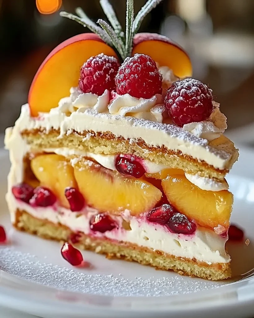 Pfirsich Himbeer Käsekuchen