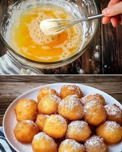 Leckere Quarkbällchen, frisch gebacken und goldbraun serviert