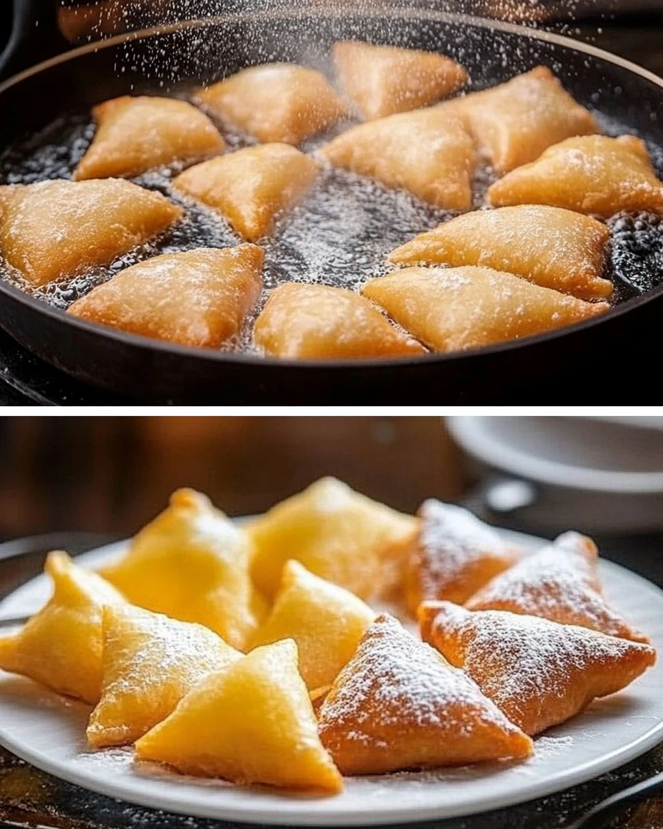 Frisch gebackene Quarktaschen auf einem Teller