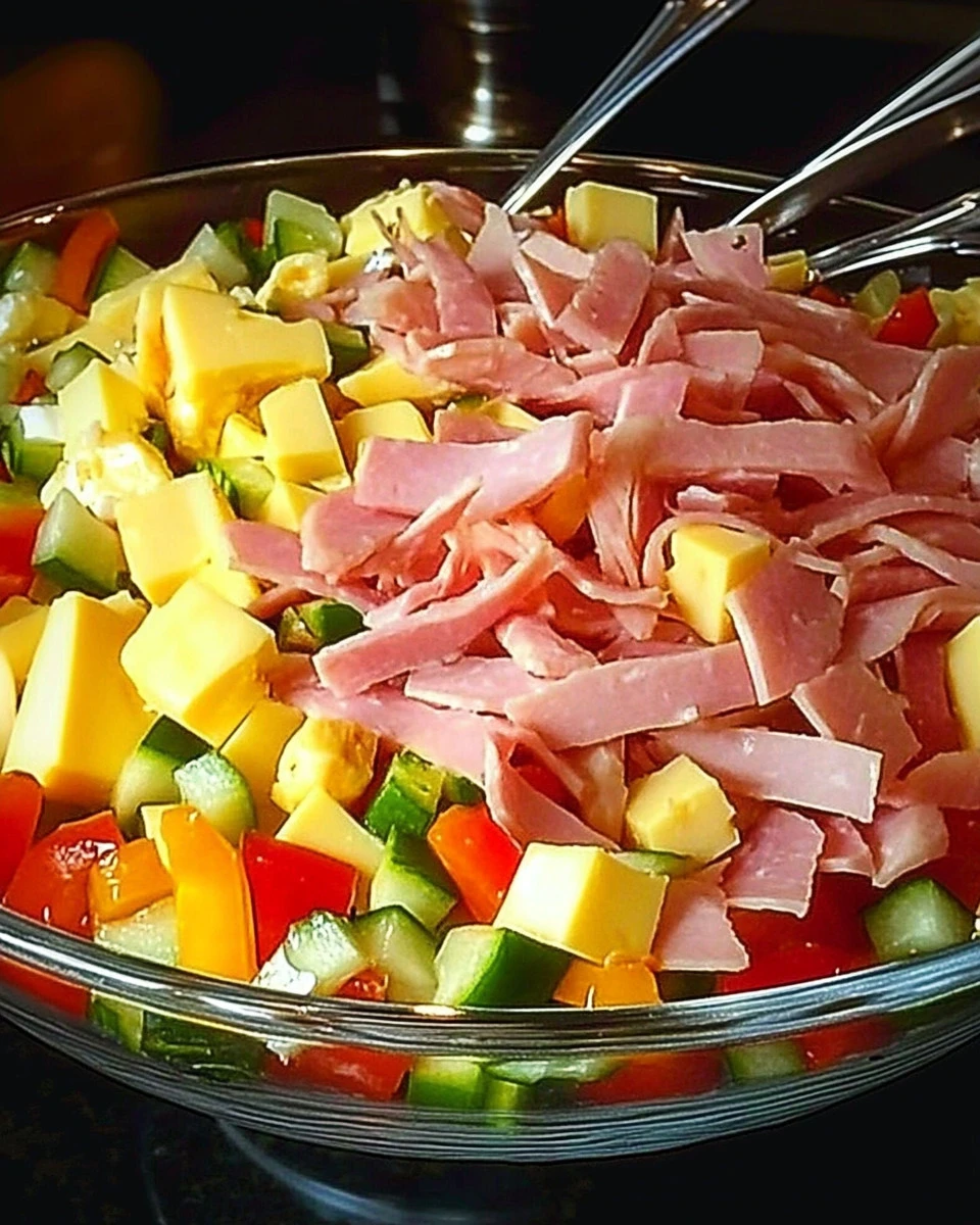Radieschen Käse Salat mit frischen Zutaten