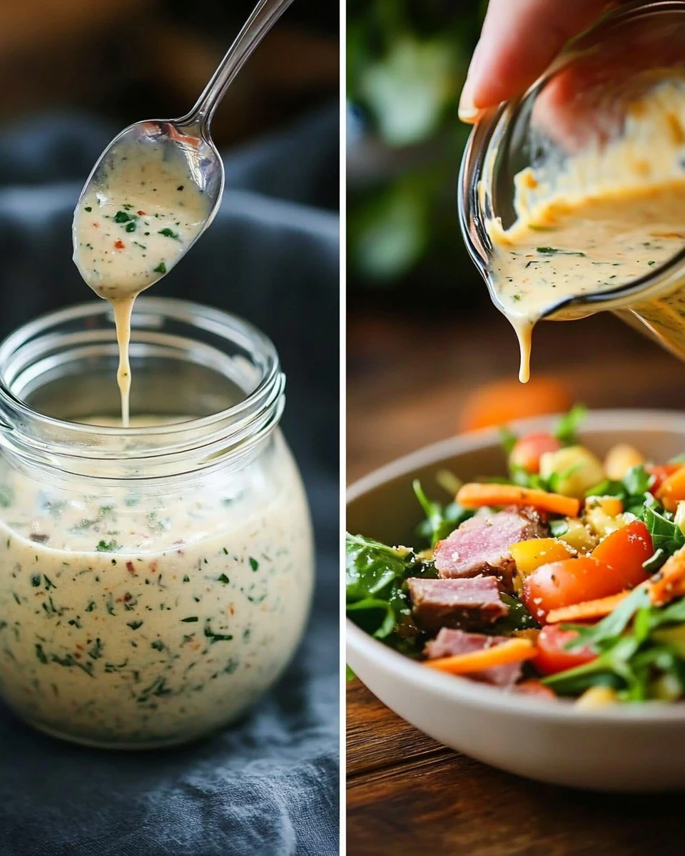 Hausgemachte Salatsoße wie im Restaurant für frische Salate