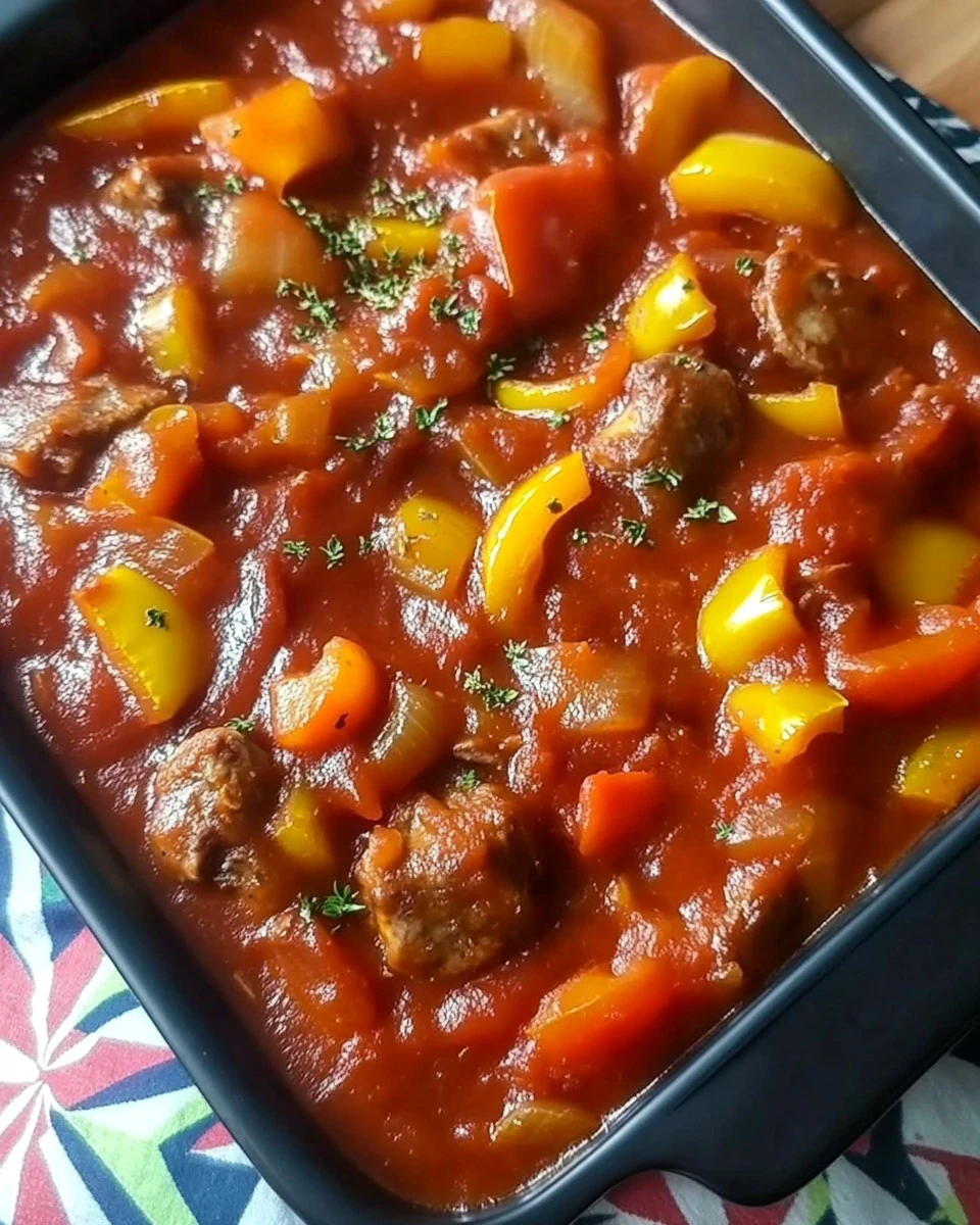 Schaschlik Topf mit leckerem Fleisch und Gemüse auf einem Teller