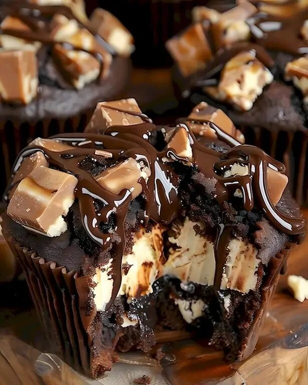 SchokoKaramellKäsekuchen Muffins