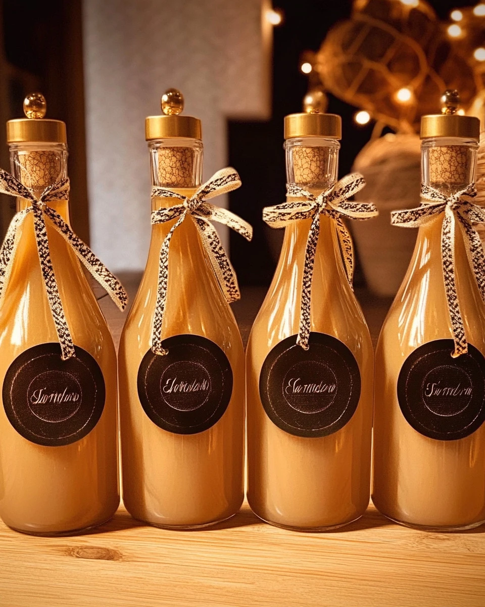 Hausgemachter Spekulatius Likör in eleganter Flasche