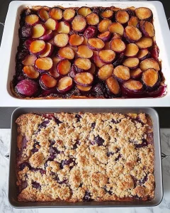 Ultrasaftiger Pflaumenkuchen vom Blech mit köstlichen Streuseln