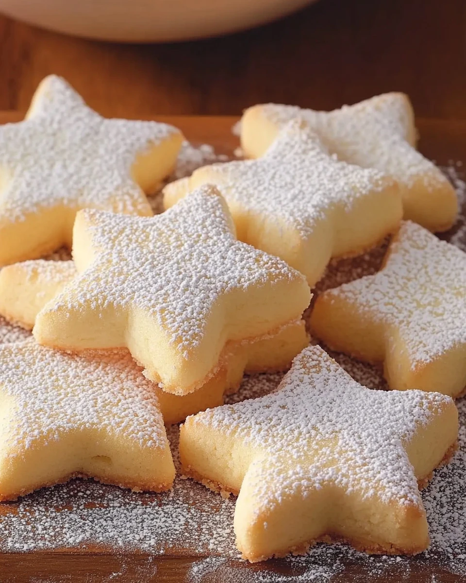 Leckere Vanillesterne, traditionelle weihnachtliche Plätzchen mit feinem Vanillegeschmack
