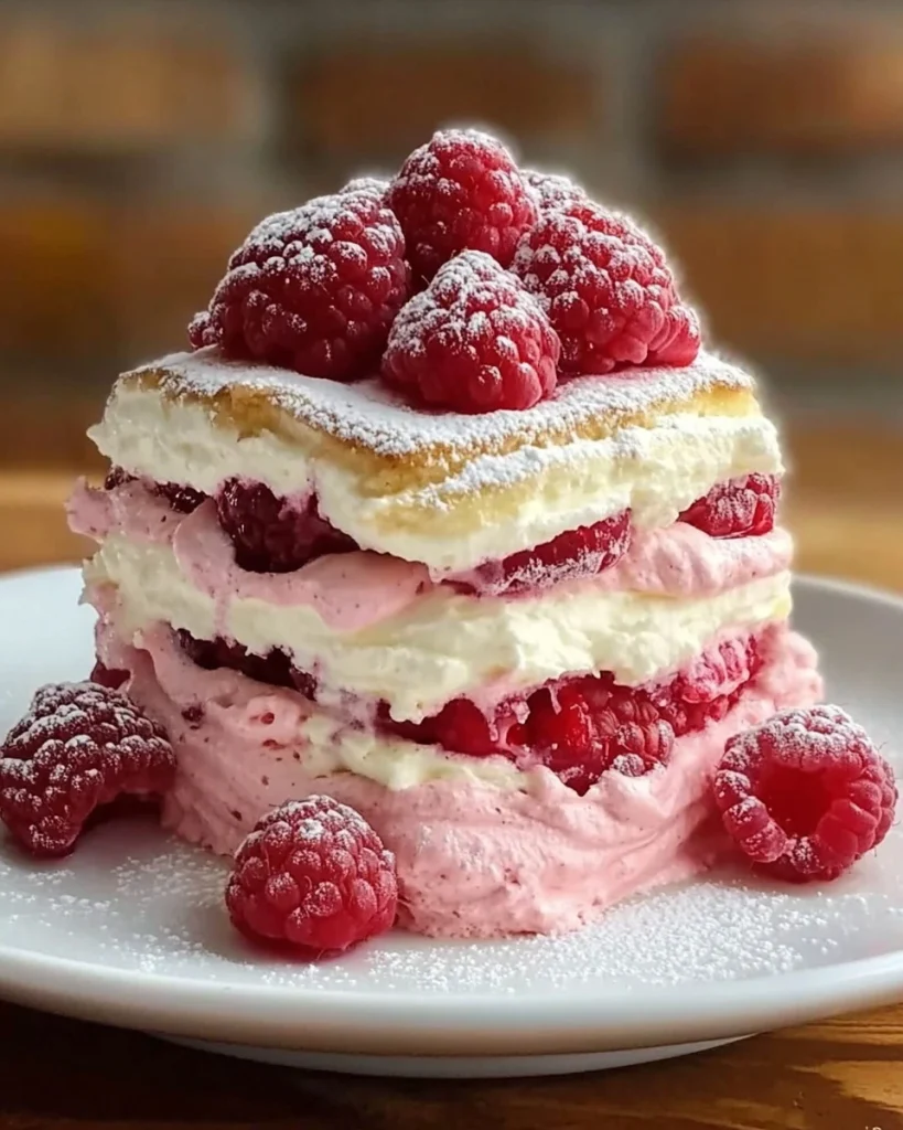 Weißes Schokoladen-Himbeer-Tiramisu