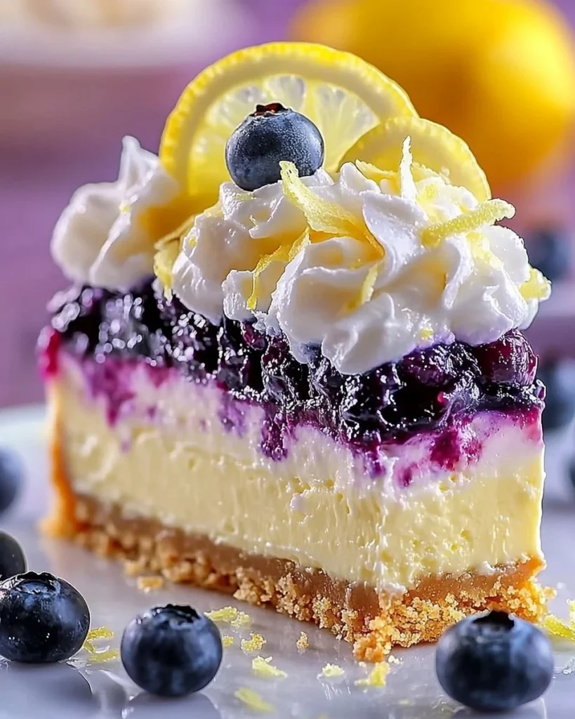 Zitronen-Blaubeer-Käsekuchen-Riegel