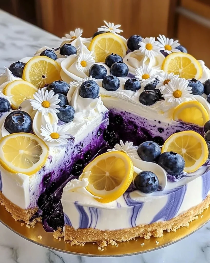 Zitronen-Heidelbeer-Cheesecake