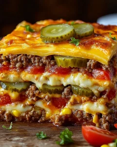 Big Mac Ofenauflauf mit Käse, Hackfleisch und frischen Zutaten