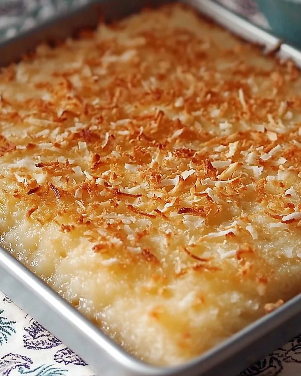 Buttermilch-Kokos-Kuchen mit einer cremigen Kokos-Topping-Deko