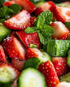 Erdbeer-Gurken-Salat für einen erfrischenden Sommergenuss