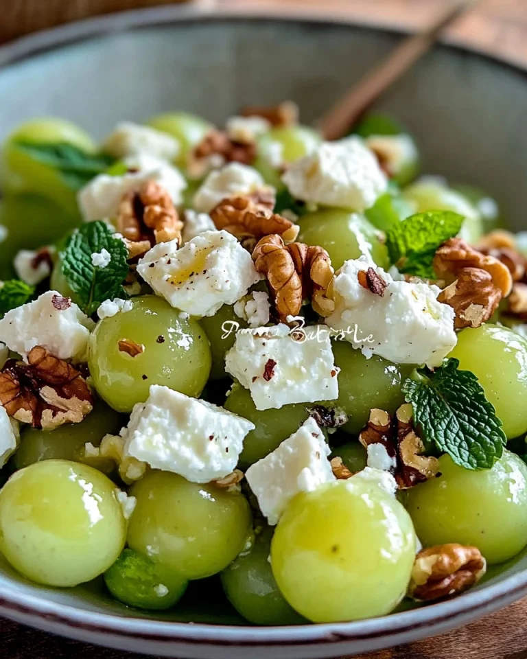 Grüner Trauben-Salat mit Feta und frischen Zutaten