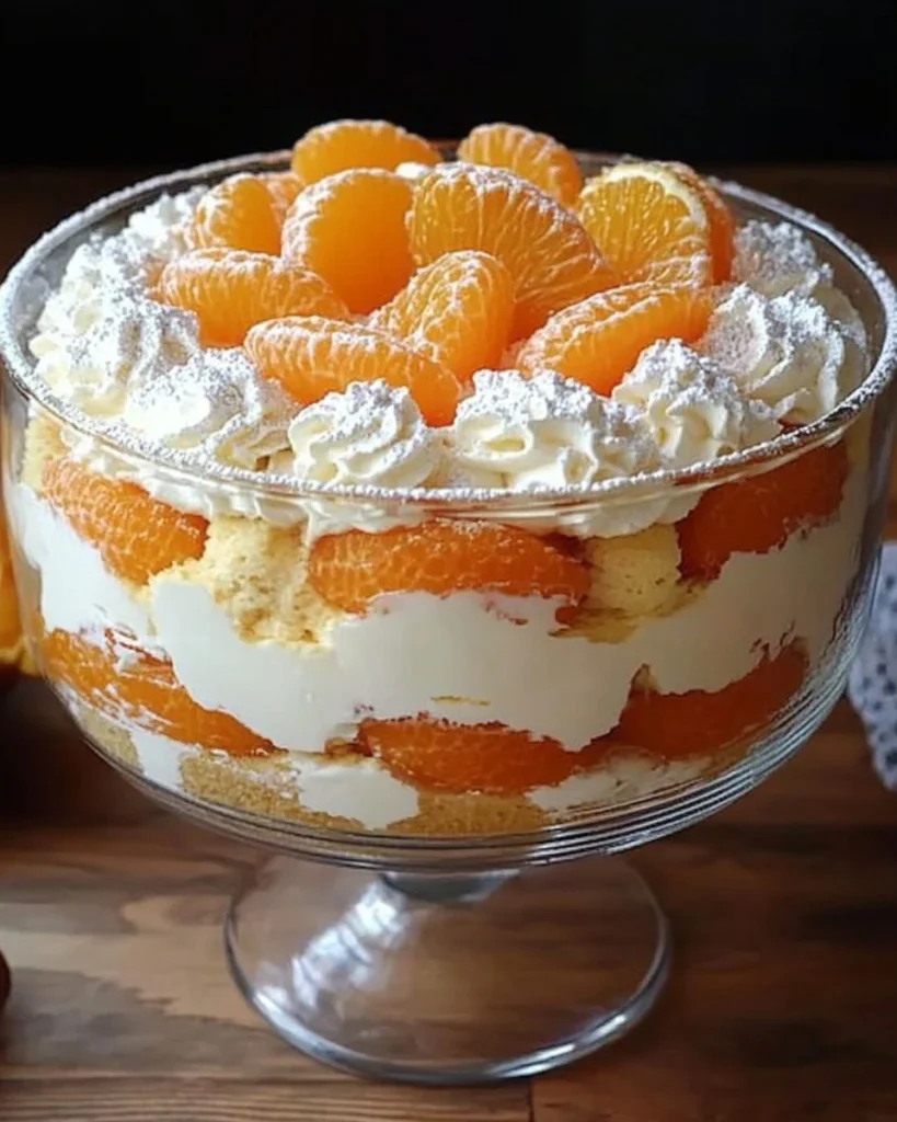 Leckeres Mandarinen-Tiramisu mit frischen Mandarinen und Mascarpone