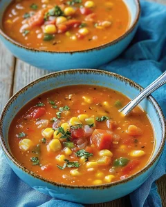 Leckere Pizzasuppe, zubereitet in nur 15 Minuten, perfekt für jeden Anlass.