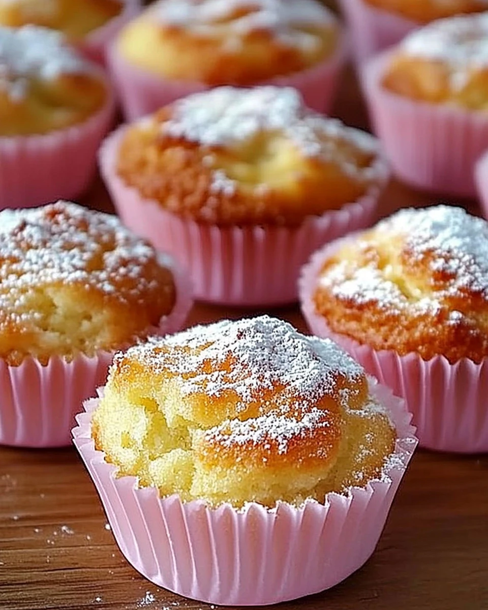 Leckere Quark Apfelmuffins auf einem Teller, ideal für das Frühstück oder den Nachmittagskaffee.