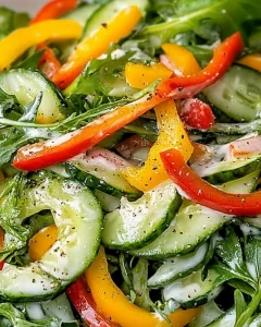 Schlankmacher-Gurkensalat aus frischen Gurken und Kräutern