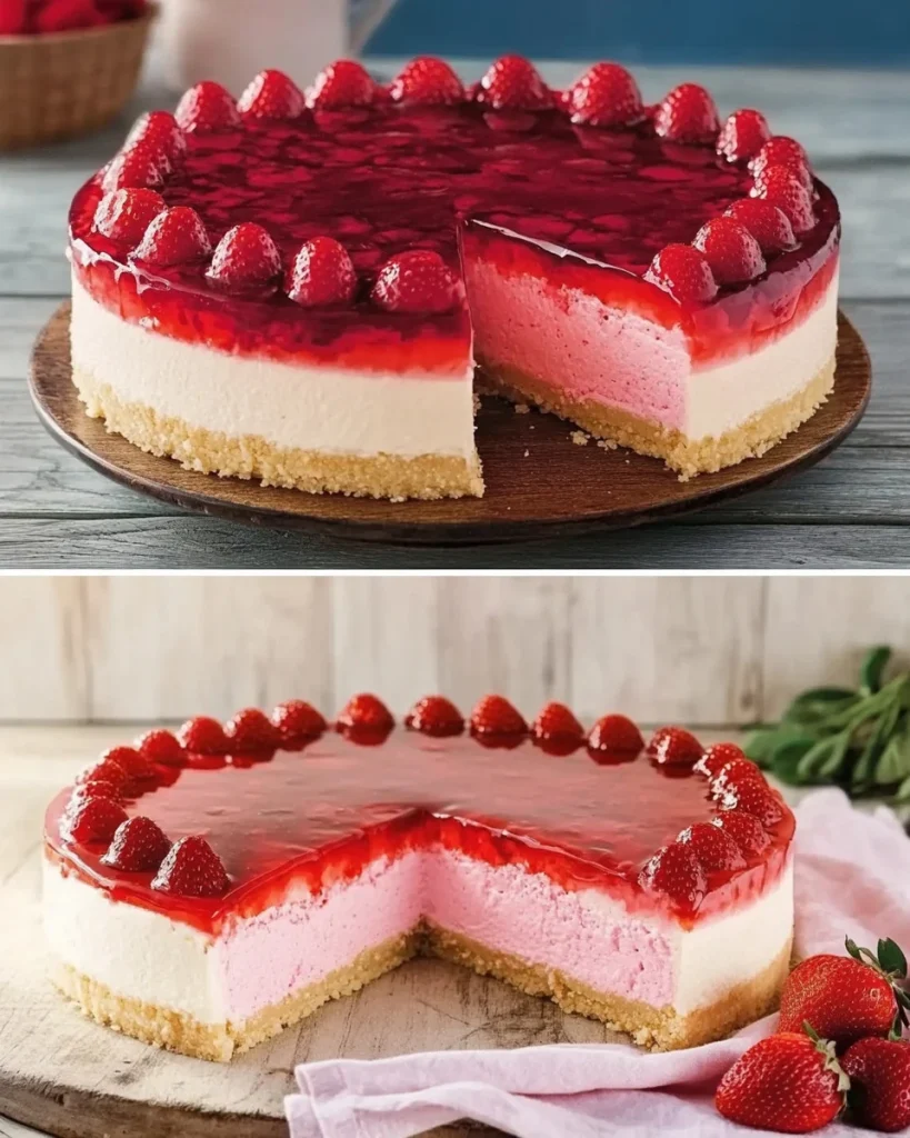 Erdbeer-Mascarpone Kuchen mit frischen Erdbeeren und cremiger Mascarpone-Füllung