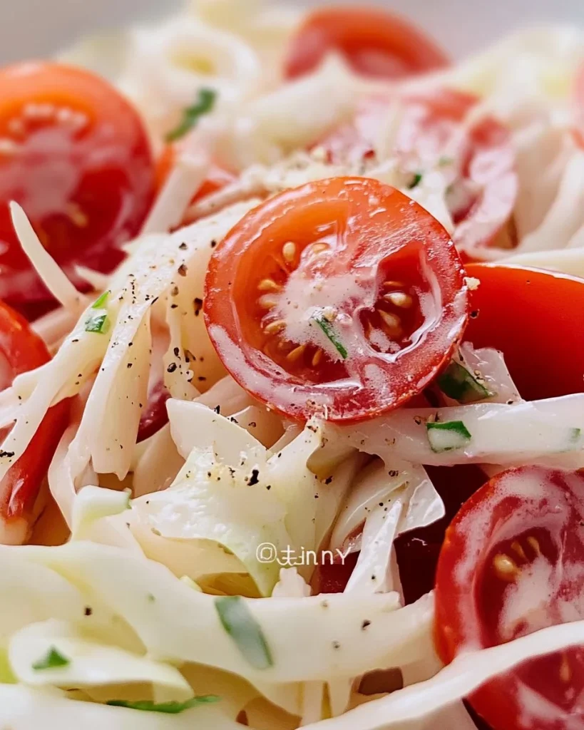 Ein bunter, frischer Salat mit verschiedenen Zutaten und Dressing