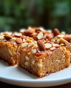 Gesunder Kuchen ohne Zucker und Mehl auf einem Teller