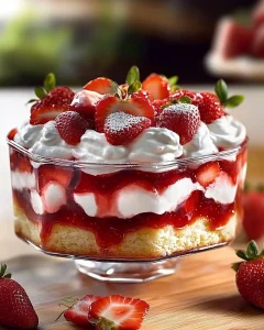 Leckeres Erdbeer Tiramisu mit frischen Erdbeeren und Creme