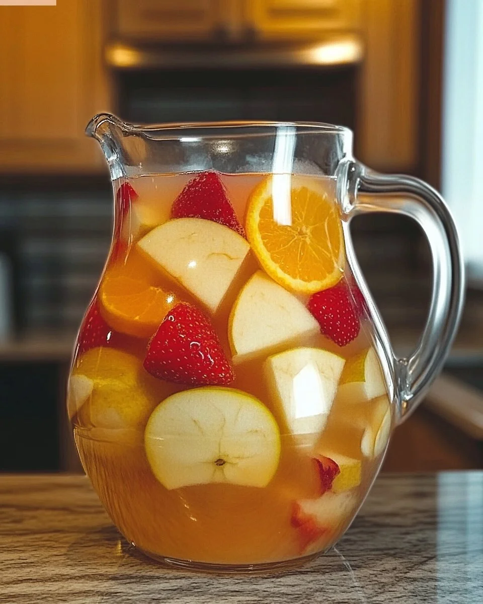Erfrischende Sommerbowle mit Zitrusfrüchten und Beeren im Glas
