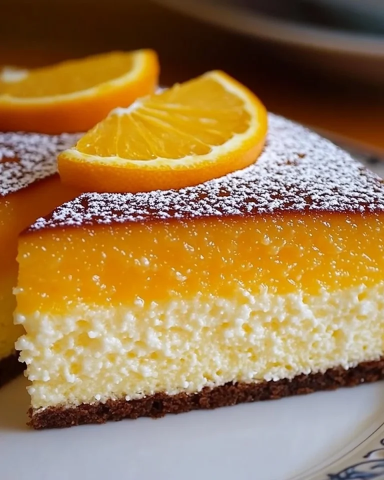 Fanta-Kuchen auf einem Teller, dekoriert mit frischen Früchten.