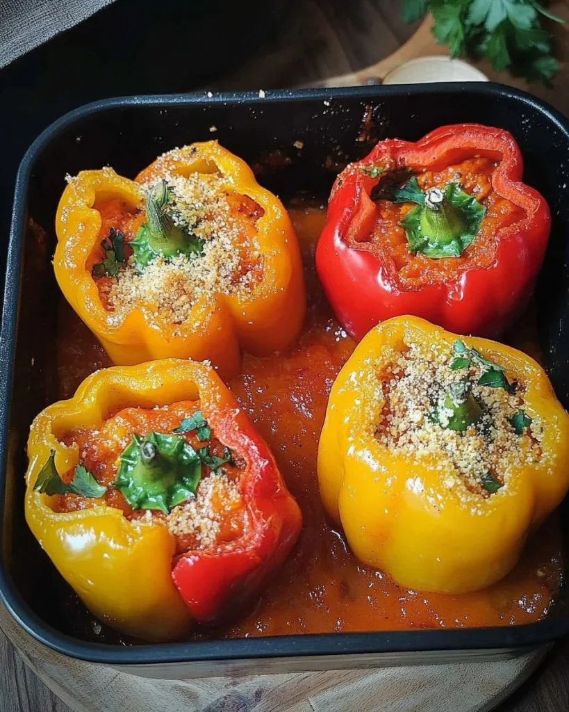 Gefüllte Paprikaschoten auf meine eigene Art, ein leckeres Rezept