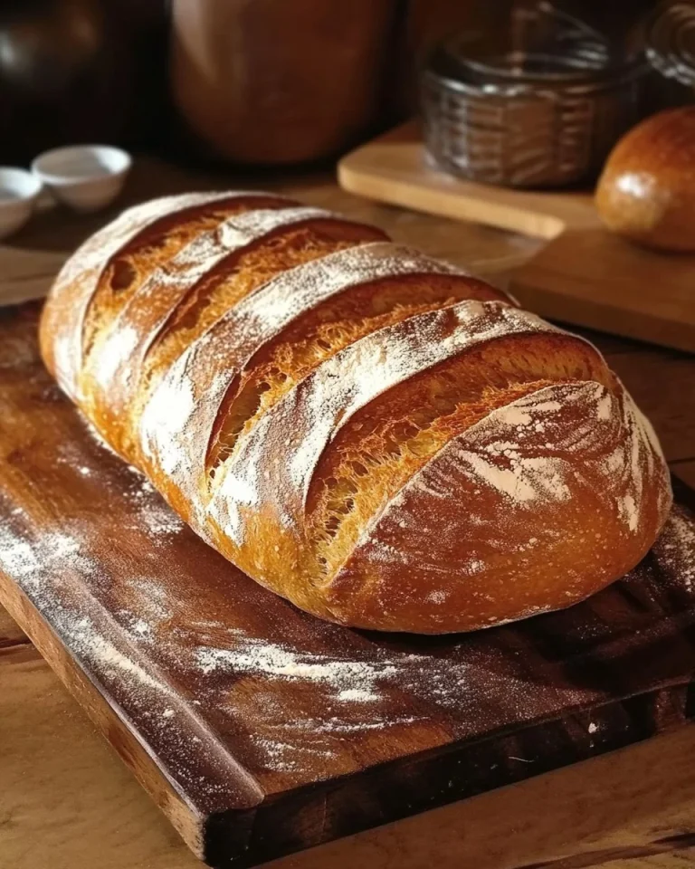 Frisches hausgemachtes Weizenmischbrot auf einem Holztisch
