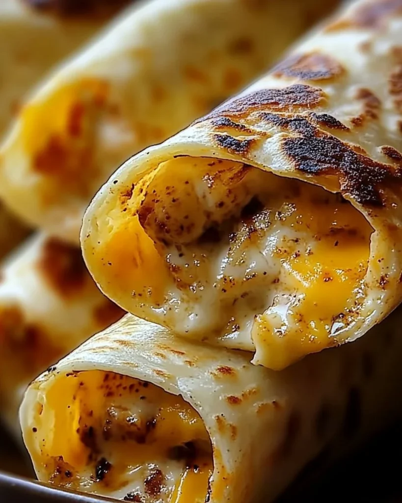 Käse-Knoblauch-Hähnchen-Wrap auf einem Teller, serviert mit frischem Gemüse
