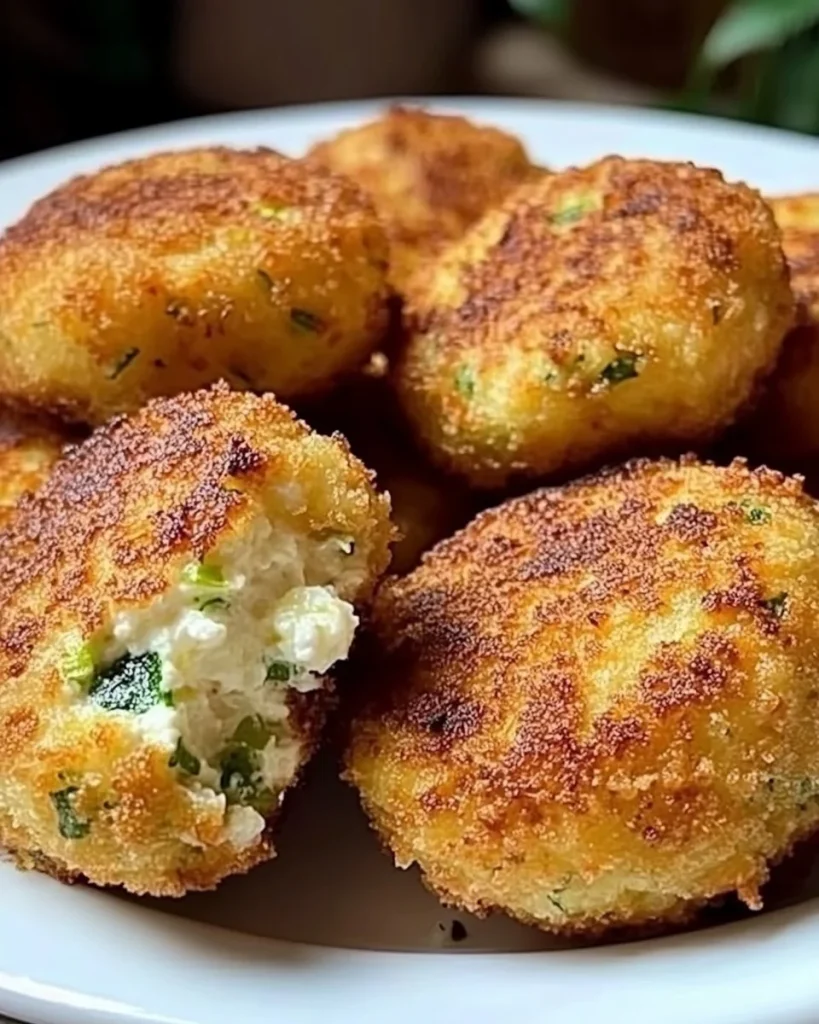 Knusprige Zucchini-Feta-Bällchen aus dem Ofen, perfekt für gesunde Snacks.