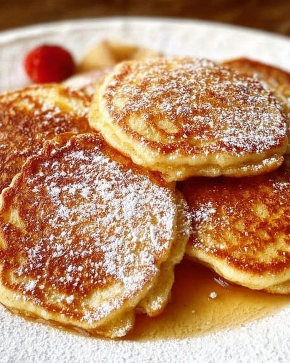Leckere Apfel Pancakes, in nur 7 Minuten zubereitet, serviert auf einem Teller.
