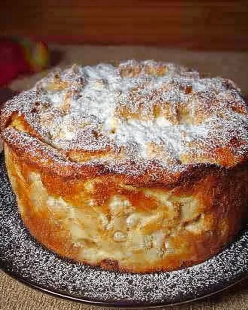 Saftiger Apfel Schmand Kuchen mit frischen Äpfeln und cremiger Schmandfüllung