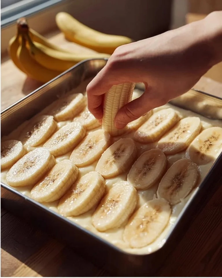 Leckere Bananen-Schnitten auf einem Teller, dekoriert mit Fruchtstücken.