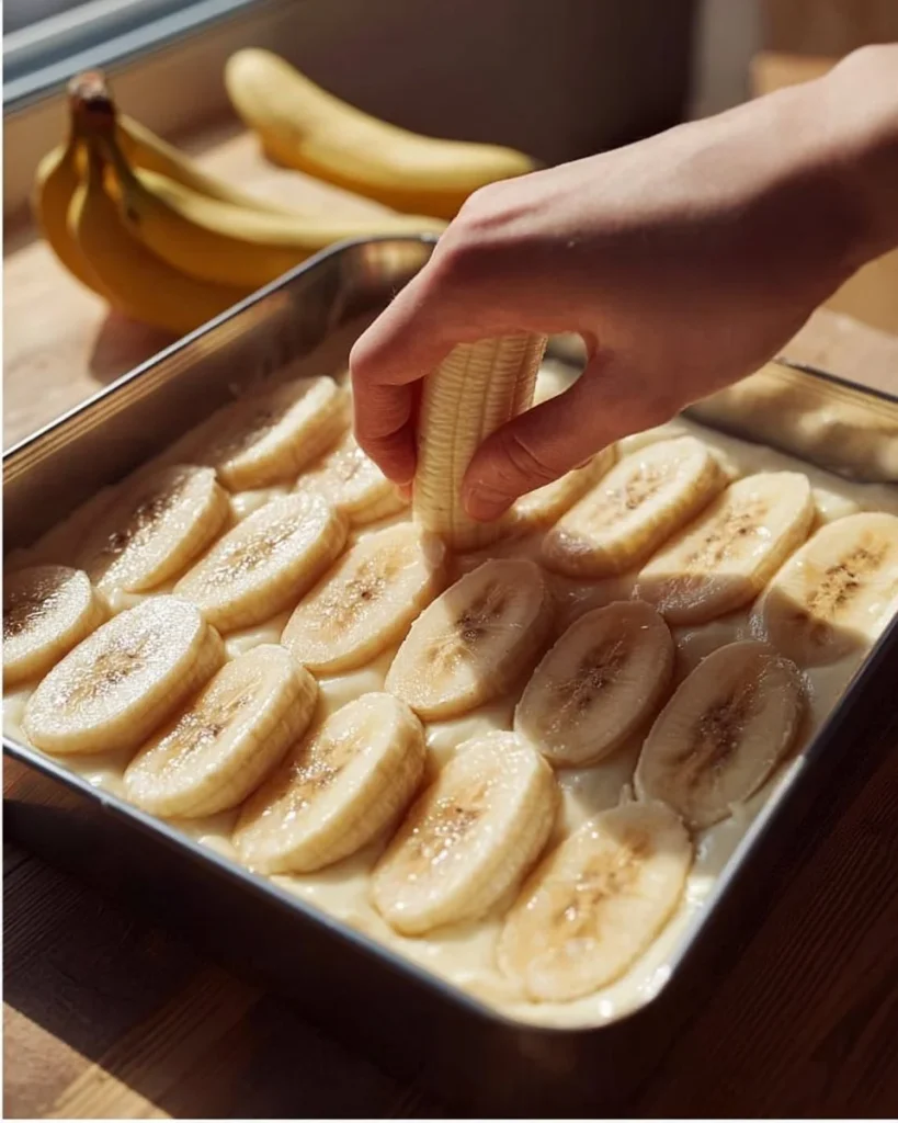 Leckere Bananen-Schnitten auf einem Teller, dekoriert mit Fruchtstücken.