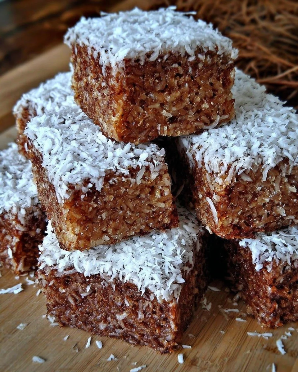 Delikate Cupavci Kokosschnitten auf einem Teller