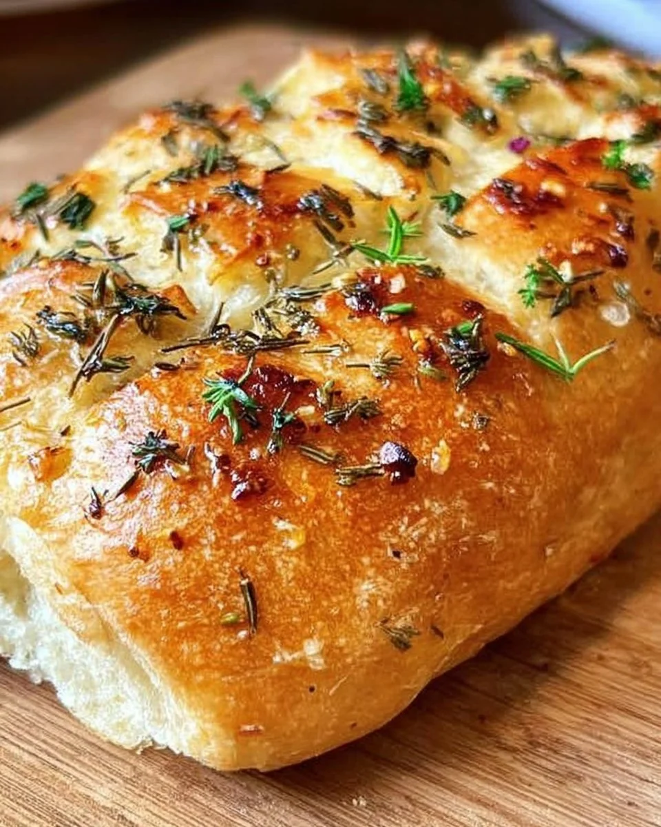 Rezept für faules Knoblauchbrot mit frischem Knoblauch und knusprigem Brot.