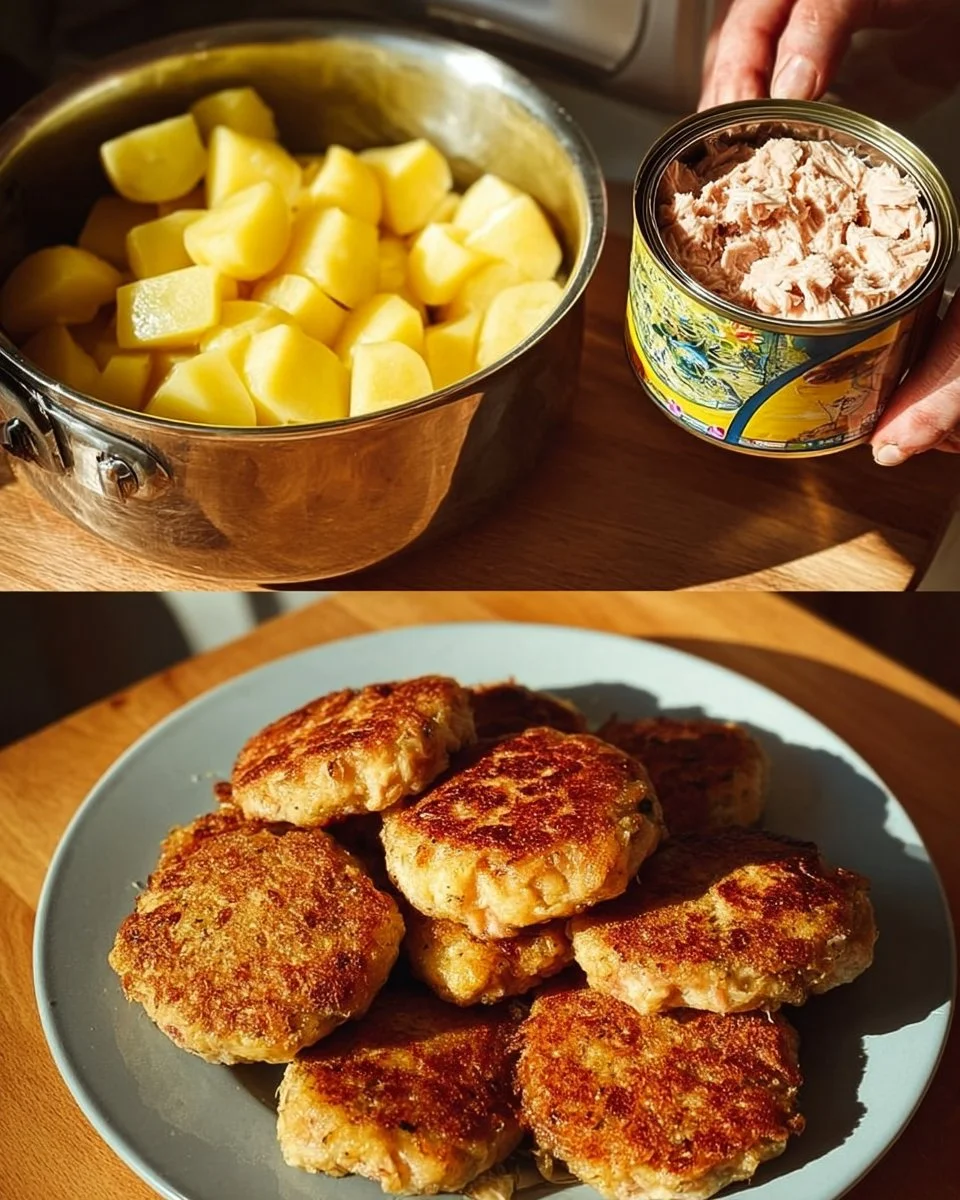 Leckere Kartoffelküchlein auf einem Teller serviert