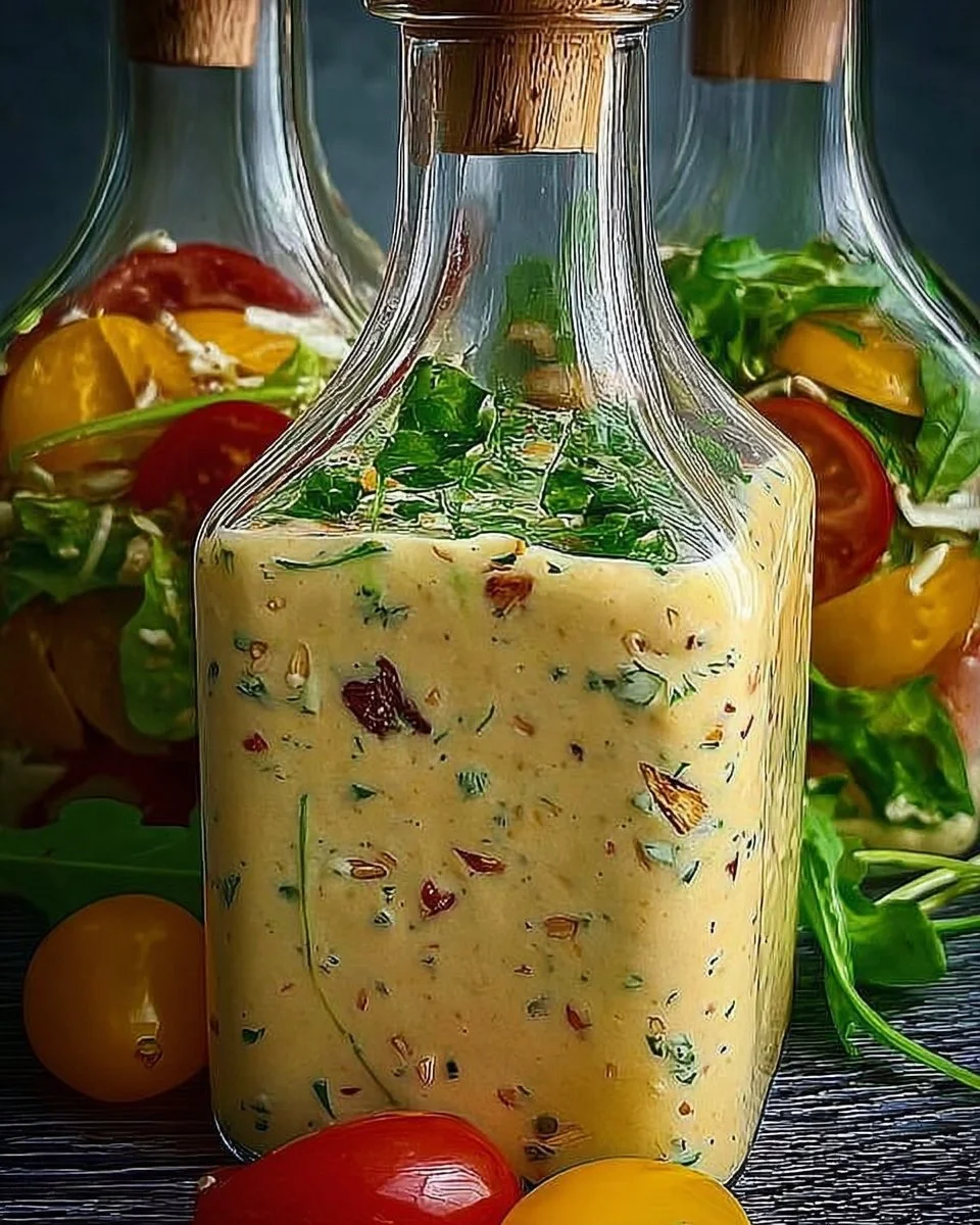 Köstliche Salatsoße wie im Restaurant für frische Salate.